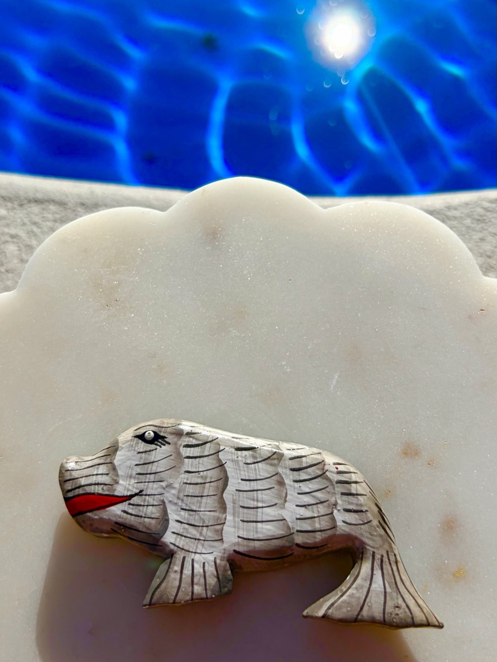 Manatee 🦭✨ Magnet - Wood Carved and Hand Painted in Indonesia